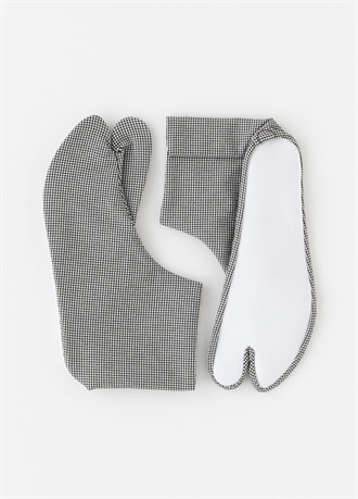 ベーシックスタイリング足袋　ギンガムチェック　白黒