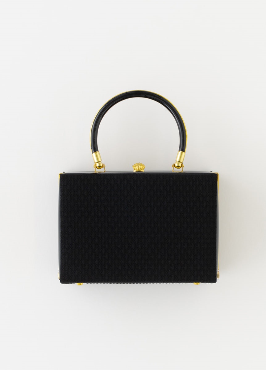 【ハレノヒ小袖】スクエアバッグ　黒