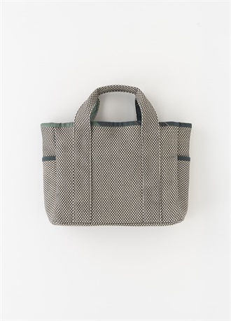 刺し子バッグ　グレー