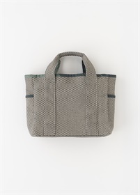 刺し子バッグ　グレー
