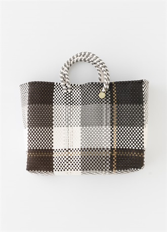 メルカドバッグ　wrapping check　black