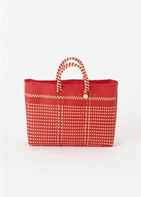 メルカドバッグ　HALFCHECK　SHORT　S　red