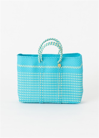 メルカドバッグ　HALFCHECK　SHORT　S　skyblue