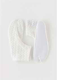 うらら足袋　シェルレース　白　S/M/L/LL