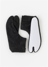 おめかし足袋　フラワーレース　黒（ご予約受注品）