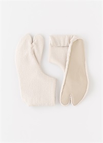 さざなみ足袋　ベージュ（ご予約受注品）