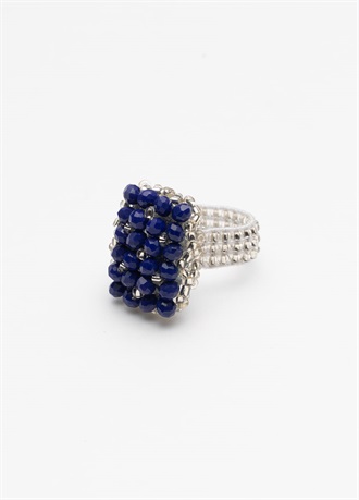 designsix　GEM RING SILVER BLUE