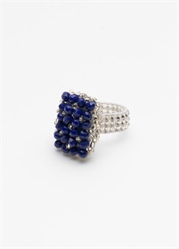 designsix　GEM RING SILVER BLUE