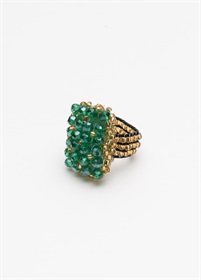designsix　GEM RING GOLD GREEN