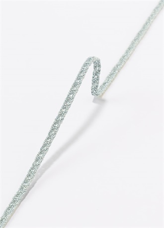 二分紐　銀ちらしレース編み　空色（ご予約受注品）