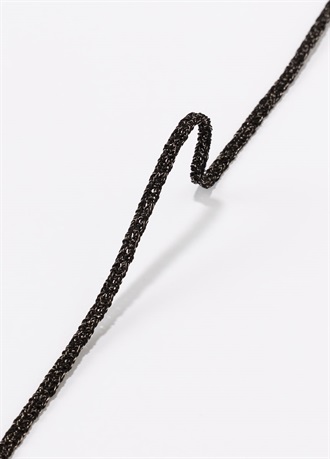 二分紐　銀ちらしレース編み　黒（ご予約受注品）