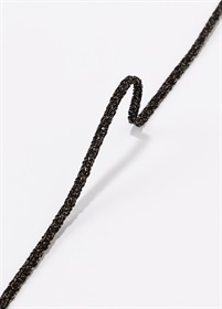 二分紐　銀ちらしレース編み　黒（ご予約受注品）