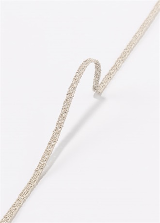 二分紐　銀ちらしレース編み　シルバー（ご予約受注品）