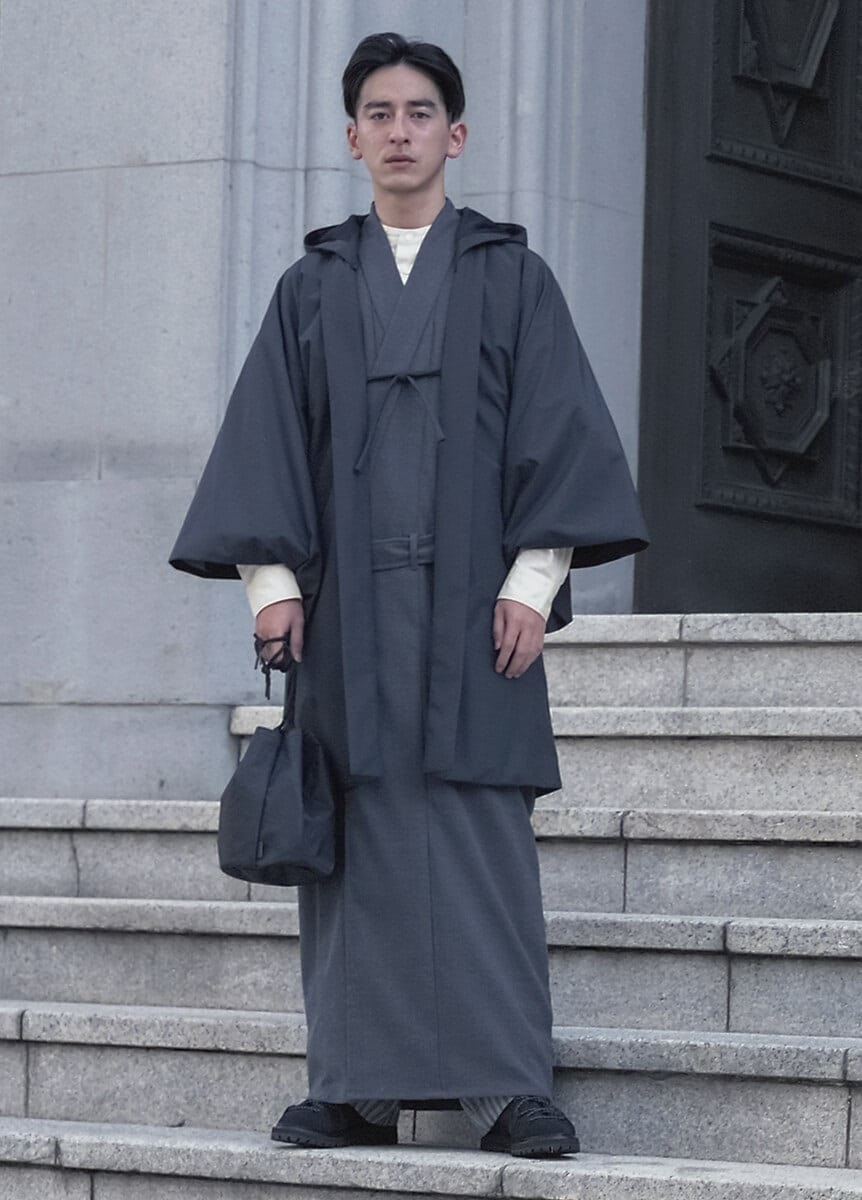 OUTDOOR KIMONO HAORI【秋冬】FR 2L Octa / Black