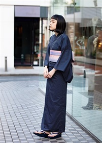 agnes b. kimono　浴衣／ネイビー