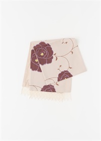 あまり布加工　両端レースショール