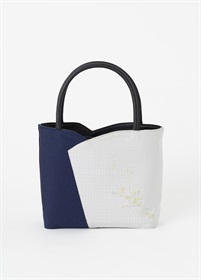 あまり布加工　チリメンコンビバッグ