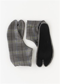 あまり布加工　足袋（底・黒）