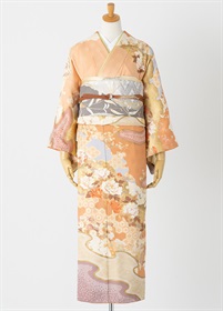 やまとオリジナル訪問着レンタル　陽だまり　橙　M