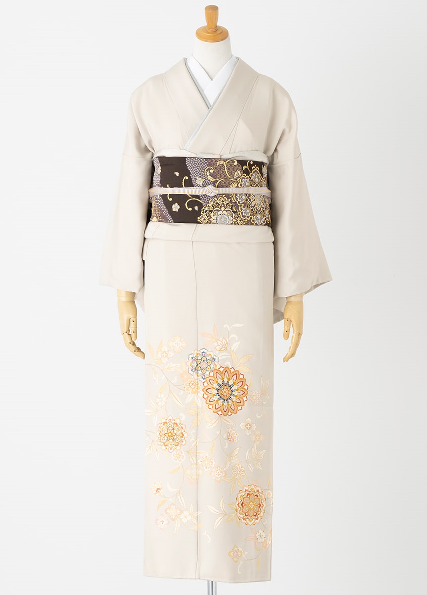 やまとオリジナル色留袖レンタル　華紋唐草　L