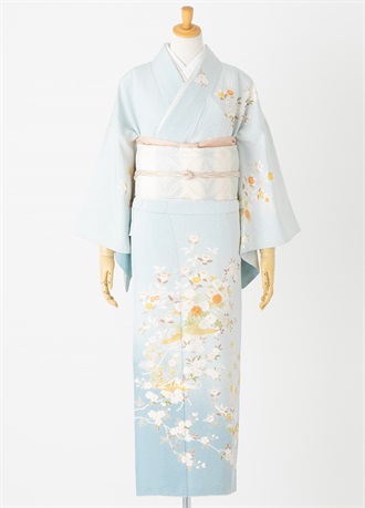 やまとオリジナル訪問着レンタル　凛彩　水色　L