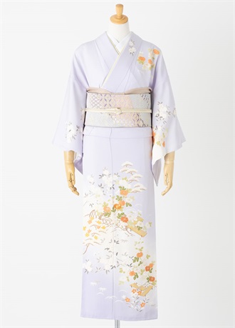 やまとオリジナル訪問着レンタル　凛彩　藤色　M