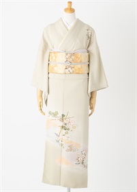 やまとオリジナル訪問着レンタル　古都日和　ヒワ　蔦・竹　M