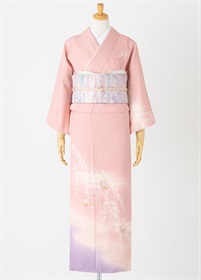 やまとオリジナル訪問着レンタル　花日和　ピンク　M