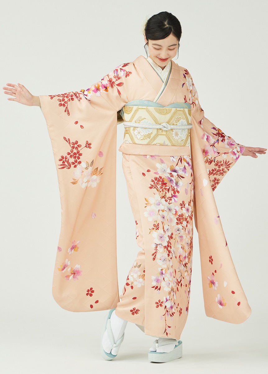 全国通販OK 桜に市松模様の袋帯 振袖帯 着物 | www.artfive.co.jp