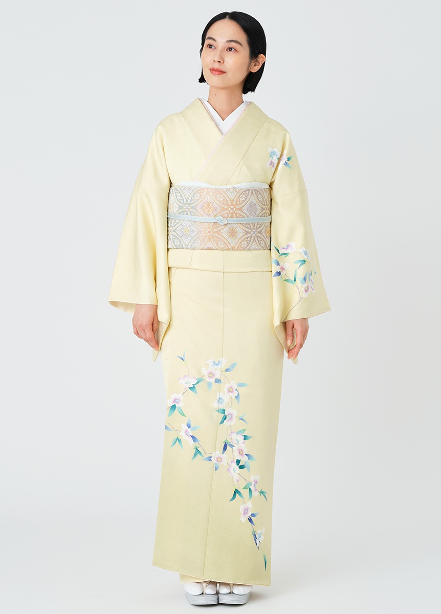 作家もの 京加賀友禅の花模様の訪問着 着物 | chidori.co
