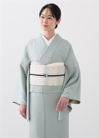 正絹色無地　青磁色（お取り寄せ品）