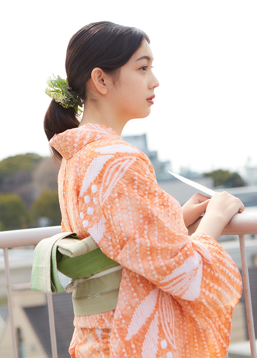 日本公式サイト直販 - 有松鳴海絞り 花模様の浴衣 着物 - 取引保証