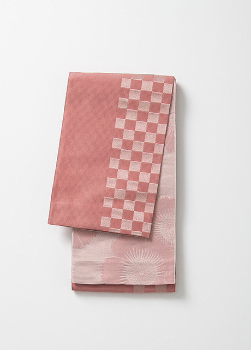 リバーシブル半巾帯 ピンク 市松 なでしこ | 浴衣の帯 | やまと