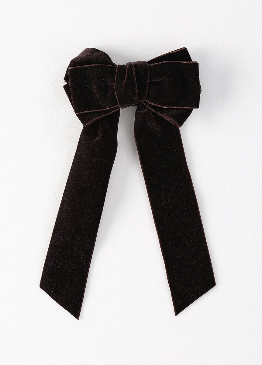 髪飾り ベルベットリボン 吉岡染 茶 振袖 やまとオンラインストア