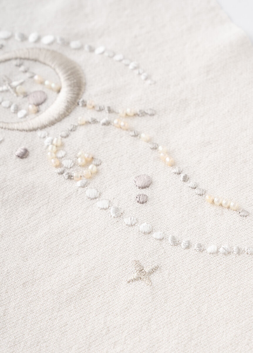 ビーズ半衿 くらげと月 ゴールド 着物コーディネート小物 やまとオンラインストア