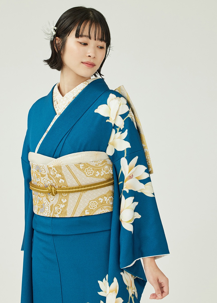 kimonolove振袖袋帯 正絹 金糸 華紋 振袖 成人式 着物 kimono AO-0329