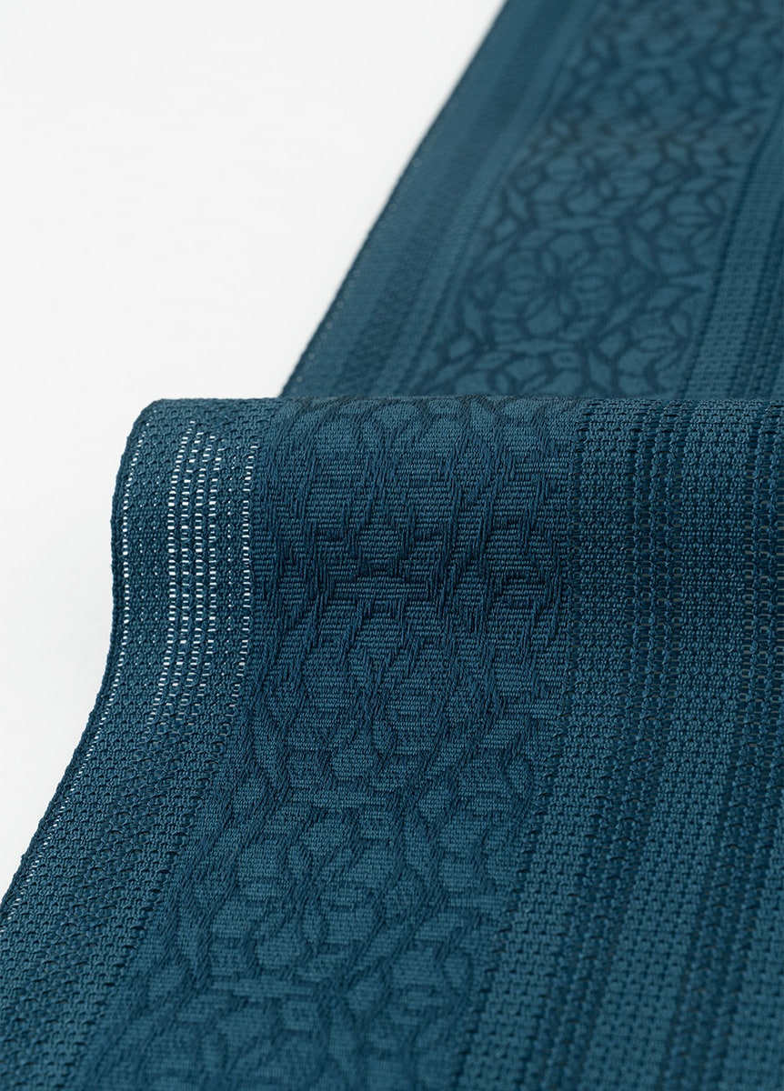 粗紗半幅帯 博多織 華切子・瑠璃色 | 帯 | やまとオンラインストア