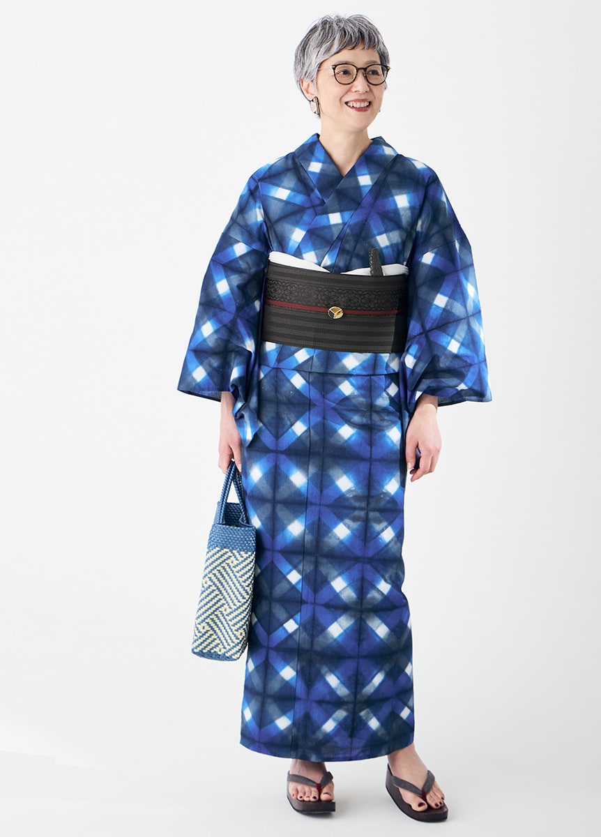 粗紗半幅帯 博多織 華切子・瑠璃色 | 帯 | やまとオンラインストア