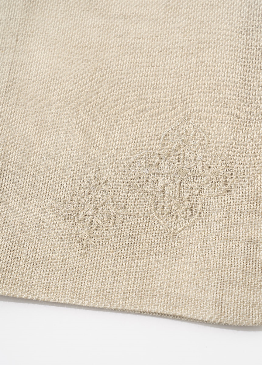 麻刺繍半幅帯 星切子 生成り | 浴衣の帯 | やまとオンラインストア