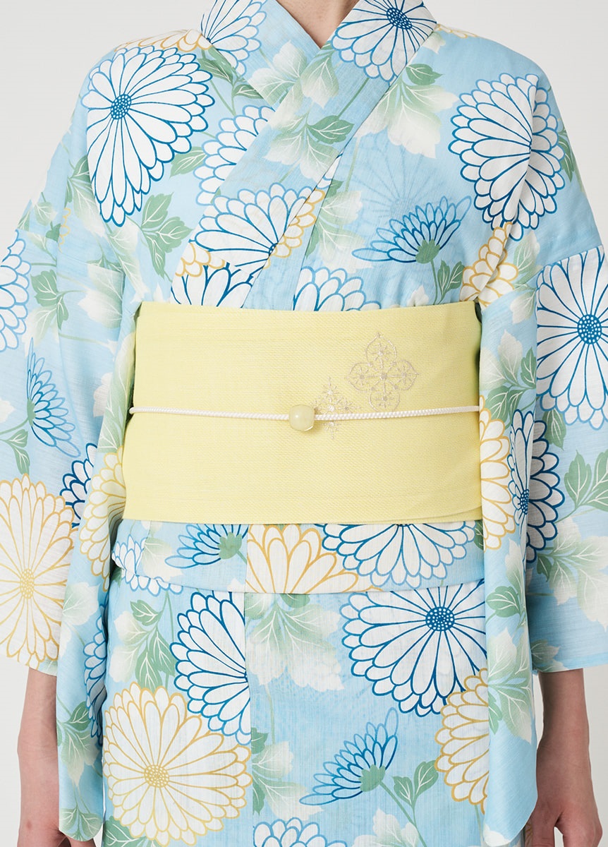 麻刺繍半幅帯 星切子 生成り | 浴衣の帯 | やまとオンラインストア