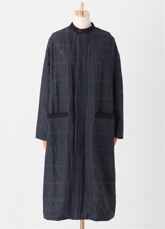 きものやまと×ミントデザインズ　STAR JAQUARD COAT / モカ（お取り寄せ品）