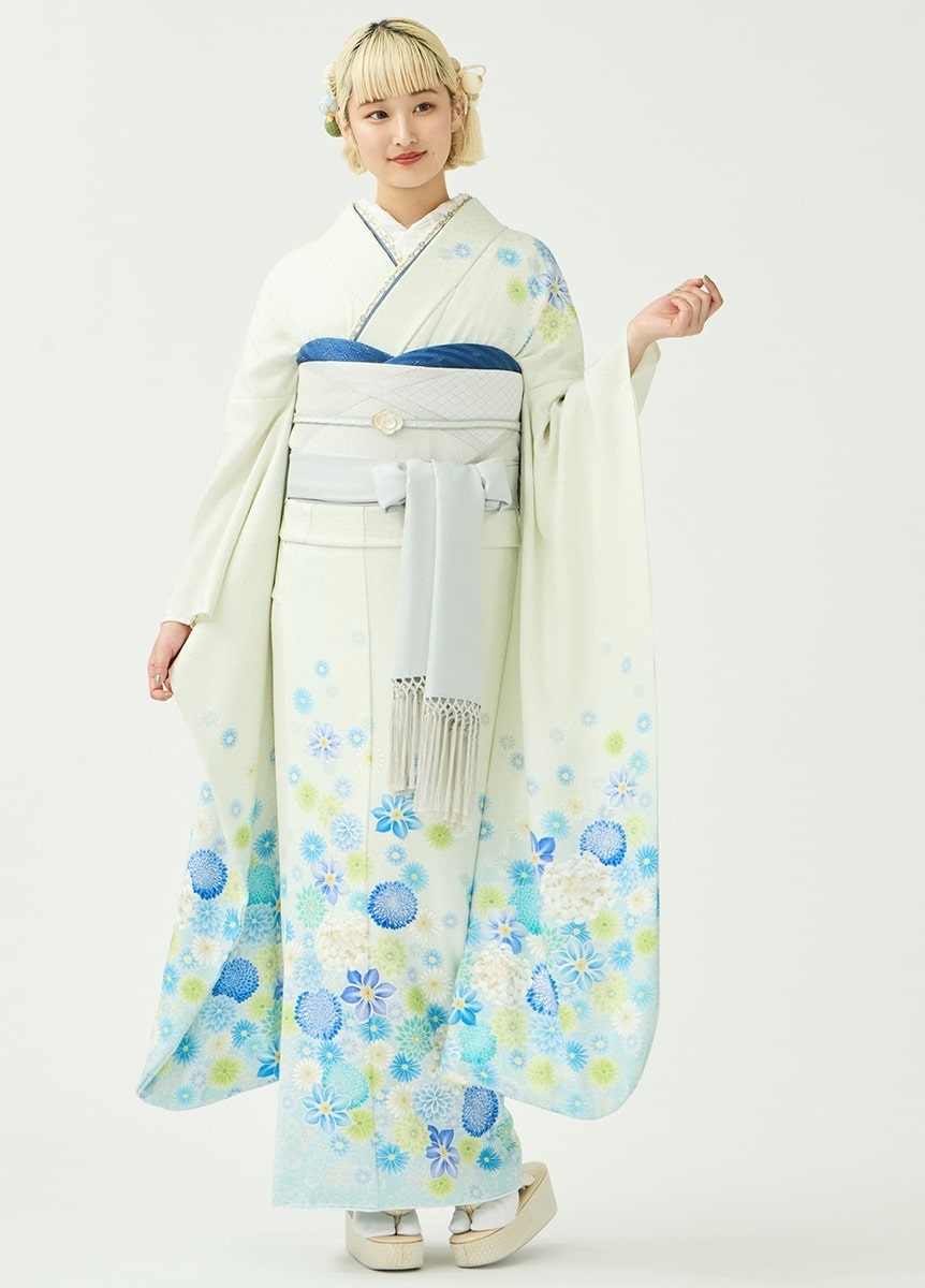 503z3,308y13,重ね衿など小物類,半衿,12v57,512g1☆振袖 重ね衿 小花刺繍 青藤 | 振袖 | やまとオンラインストア