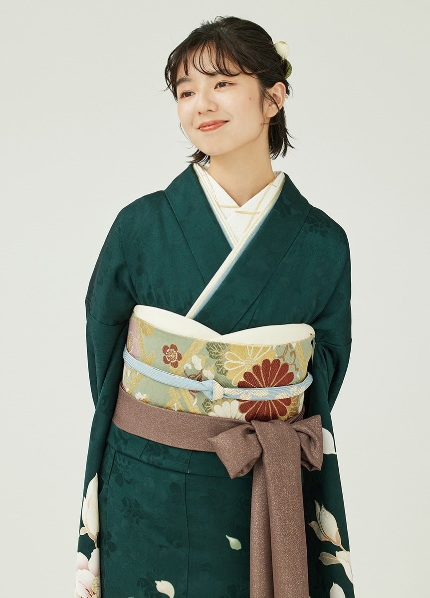 刺繍半衿 ラッピング 白金 | 振袖 | やまとオンラインストア
