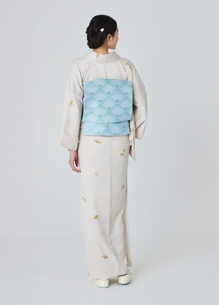 フォーマル草履 七宝唐草 銀鼠×金（お取り寄せ品） | 草履・バッグ