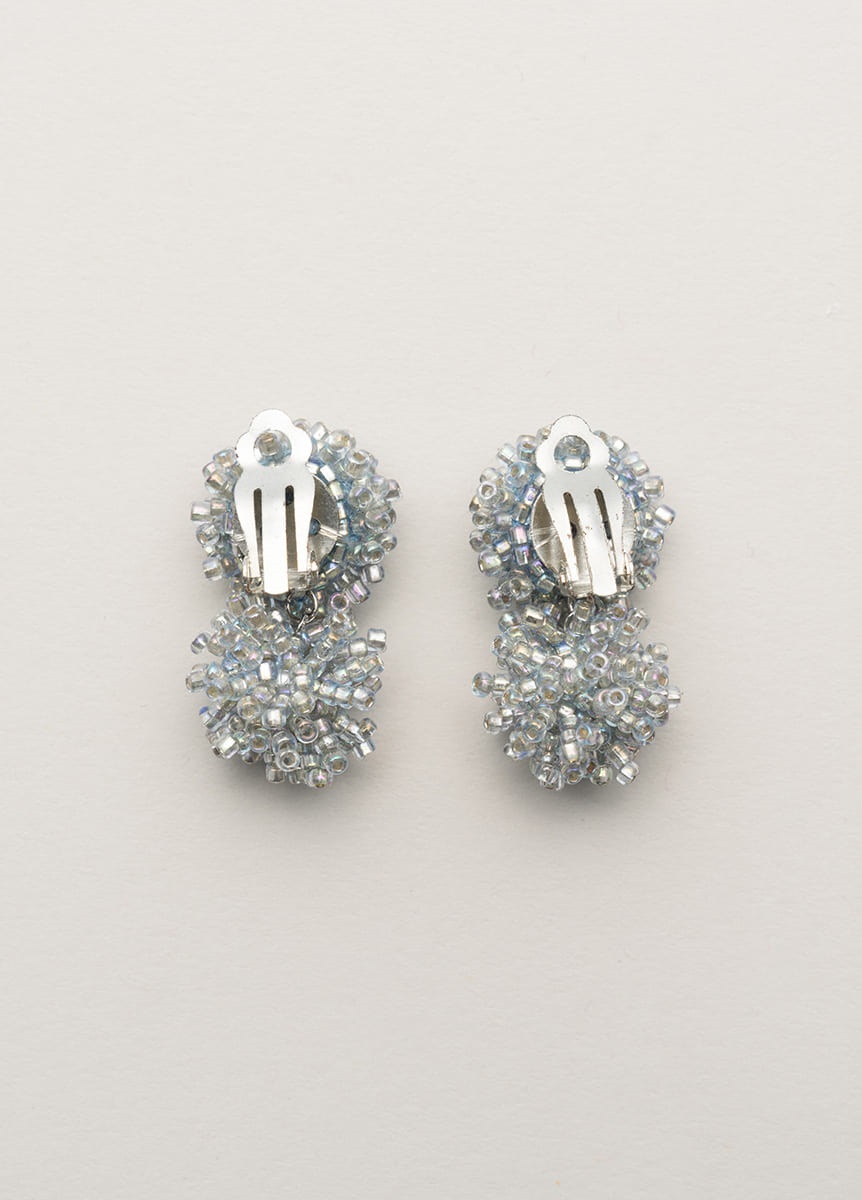 designsix FLUFFY EARRING / ICE BLUE | 着物コーディネート小物