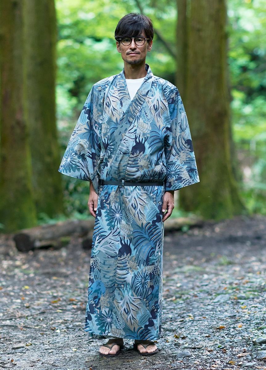 OUTDOOR KIMONO【春夏】Printed Breathable Quick Dry / Khaki 