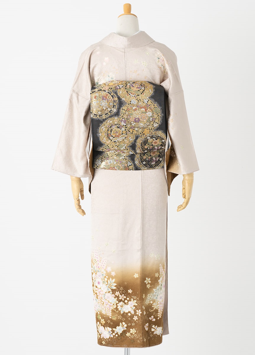 やまとオリジナル訪問着レンタル 辻が花 ピンクベージュ L | 訪問着