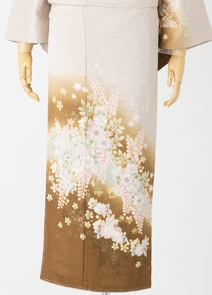 やまとオリジナル訪問着レンタル 辻が花 ピンクベージュ L | 訪問着