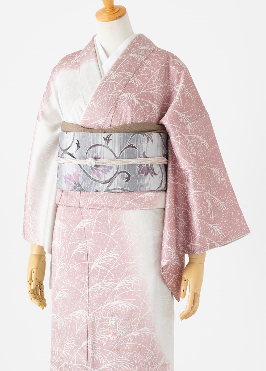 やまとオリジナル訪問着レンタル 淡ピンク染分け 笹 L | 訪問着
