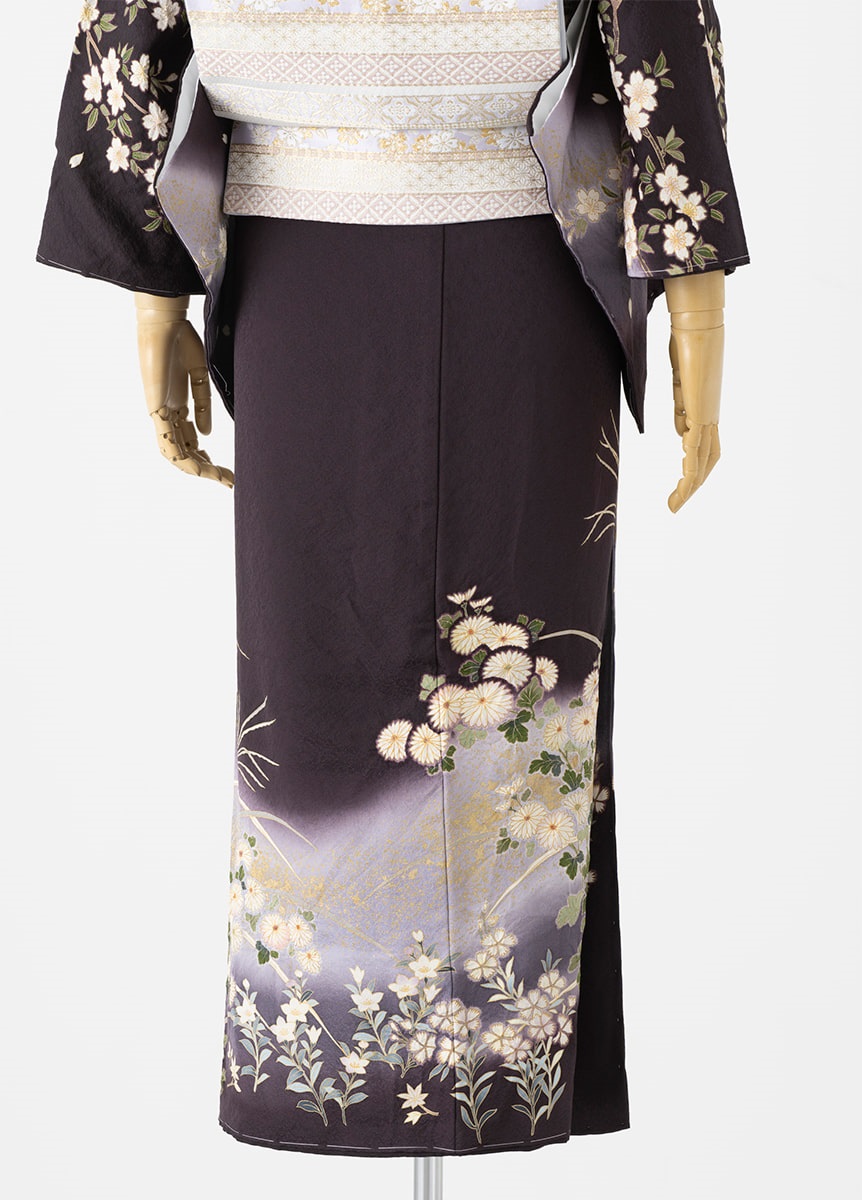 本手絞り 伝統工芸紬 訪問着 やまと扱い 正絹 躾糸付き 黒地 本手絞り 伝統工芸紬 訪問着 やまと扱い 正絹 躾糸付き 黒地 KH169